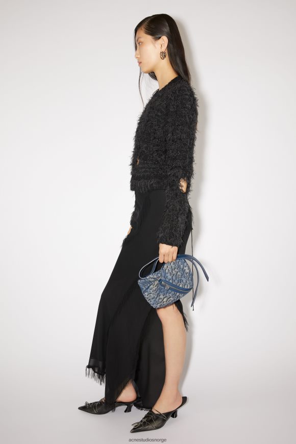 Acne Studios monogram mini veske N2PP4F556 tilbehør denim blå