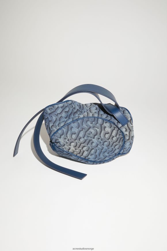 Acne Studios monogram mini veske N2PP4F556 tilbehør denim blå