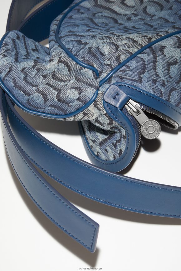 Acne Studios monogram mini veske N2PP4F556 tilbehør denim blå