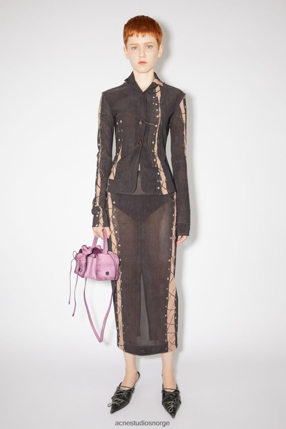 Acne Studios multipocket mini bag runway show N2PP4F852 tilbehør rosa