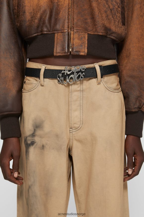 Acne Studios belte med logospenne N2PP4F445 tilbehør svart
