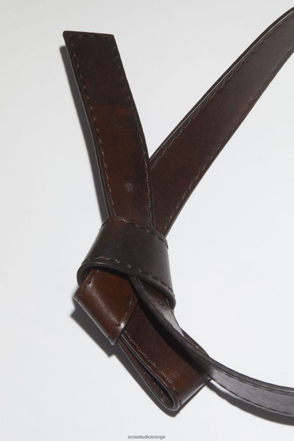 Acne Studios musubi skinnbelte N2PP4F581 tilbehør mørkebrun