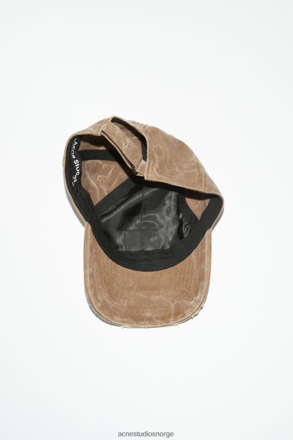 Acne Studios ansiktslapp i skinn N2PP4F626 tilbehør toffee brun