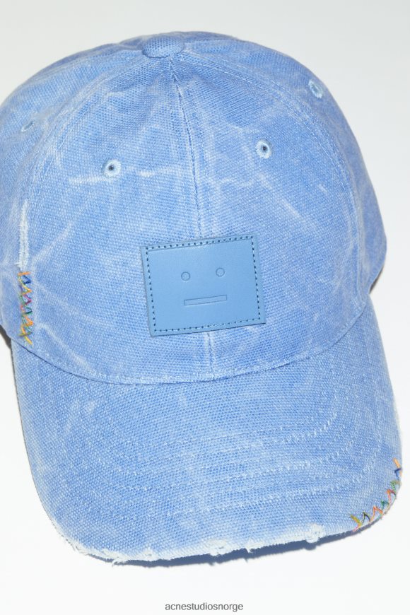 Acne Studios ansiktslapp i skinn N2PP4F705 tilbehør pulver blå