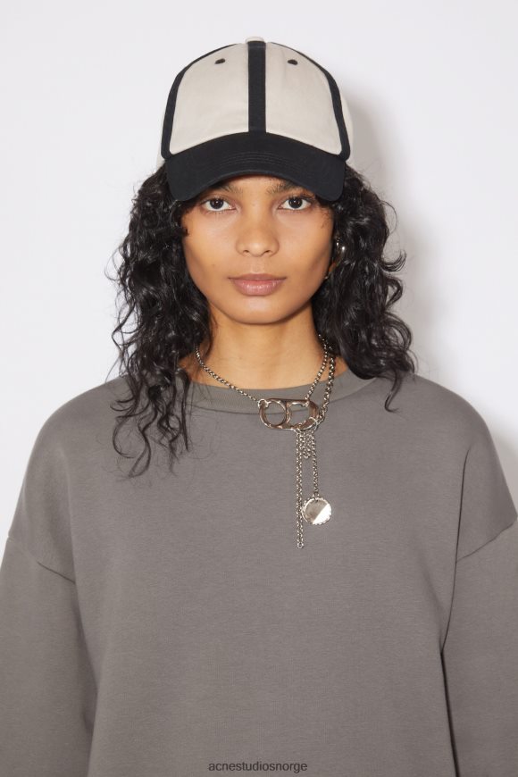 Acne Studios baseballhette i bomull N2PP4F478 tilbehør svart hvit
