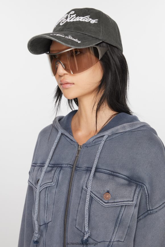 Acne Studios logohette N2PP4F448 tilbehør bleknet svart