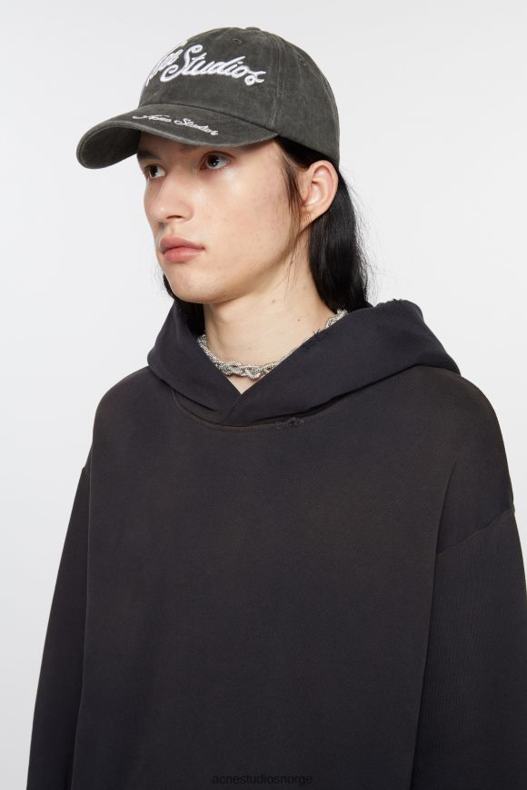 Acne Studios logohette N2PP4F448 tilbehør bleknet svart