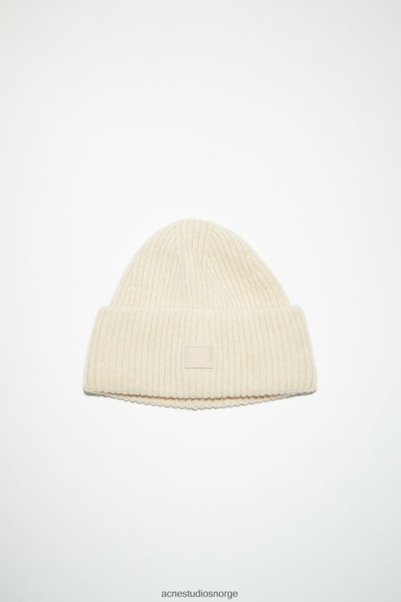 Acne Studios liten lue med logo med ansikt N2PP4F812 tilbehør havregryn melange