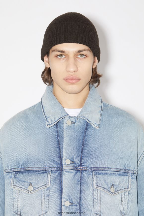 Acne Studios ull kashmir lue N2PP4F580 tilbehør mørkebrun