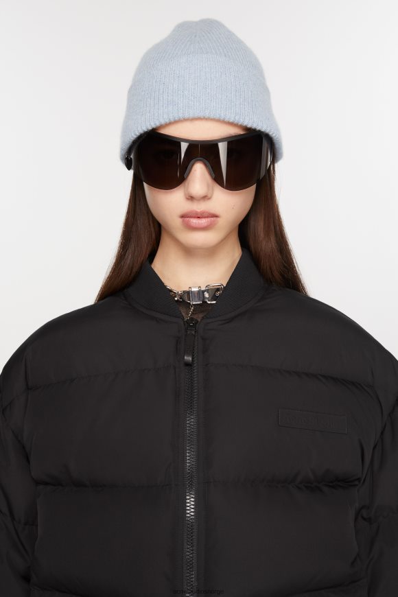 Acne Studios ull kashmir lue N2PP4F642 tilbehør stål blåmelert