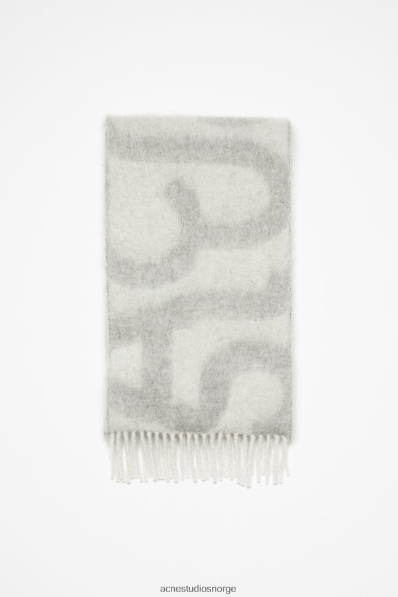 Acne Studios logo skjerf N2PP4F660 tilbehør lysegrå