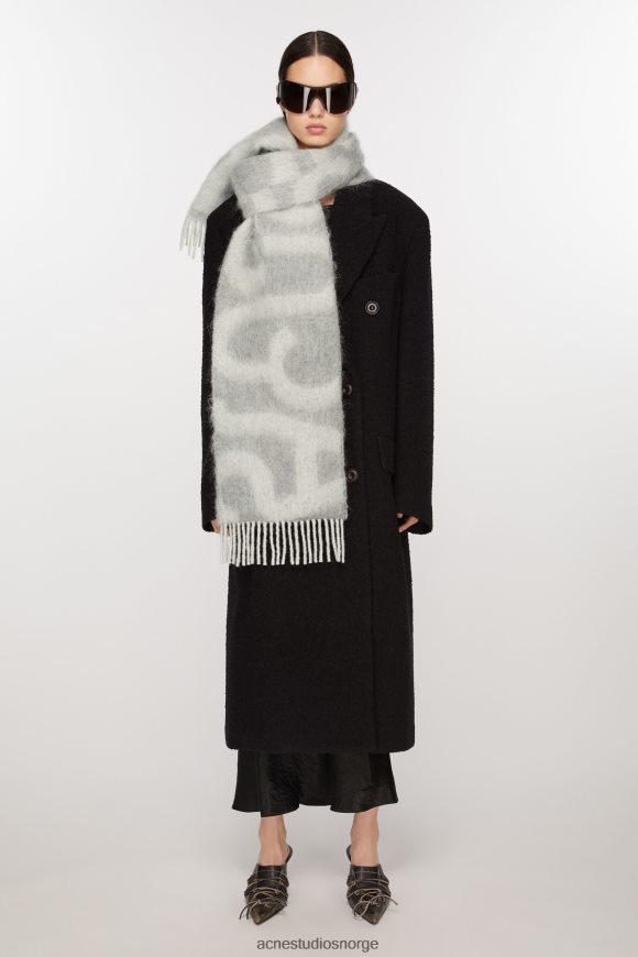 Acne Studios logo skjerf N2PP4F660 tilbehør lysegrå
