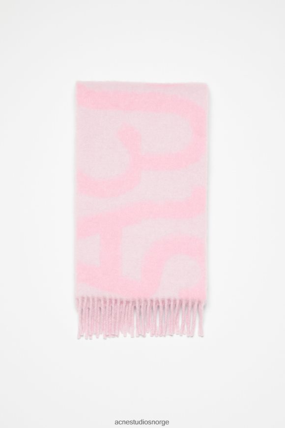 Acne Studios logo skjerf N2PP4F850 tilbehør rosa