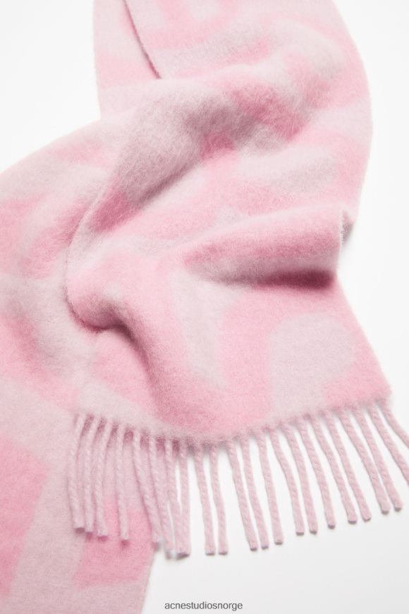Acne Studios logo skjerf N2PP4F850 tilbehør rosa