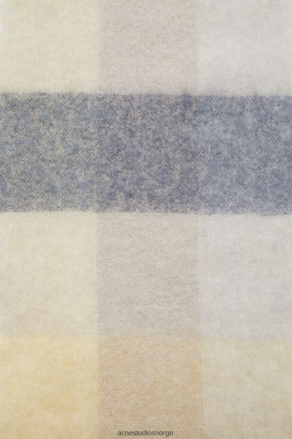 Acne Studios mohairrutet skjerf N2PP4F875 tilbehør vanilje/beige/lavendel