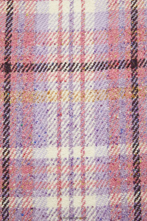 Acne Studios rutete frynser skjerf N2PP4F629 tilbehør fiolett lilla