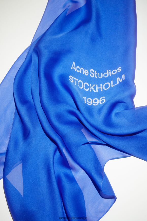 Acne Studios silke skjerf N2PP4F529 tilbehør elektrisk blå