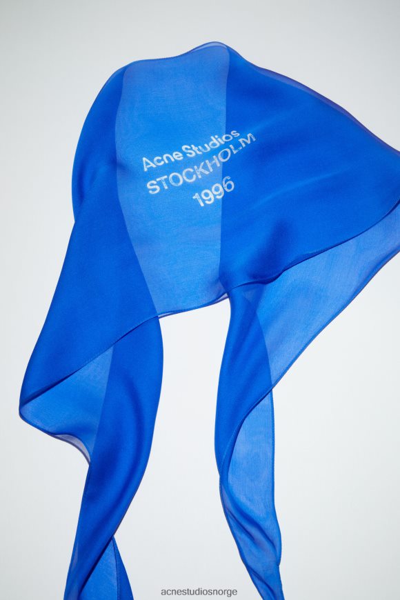 Acne Studios silke skjerf N2PP4F530 tilbehør elektrisk blå