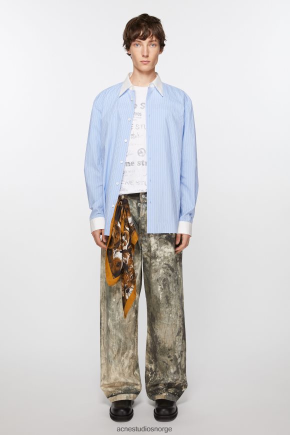 Acne Studios silkeskjerf med trykk N2PP4F632 tilbehør brun