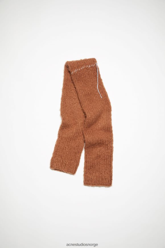 Acne Studios skjerf med alpakkablanding N2PP4F641 tilbehør ingefær brun