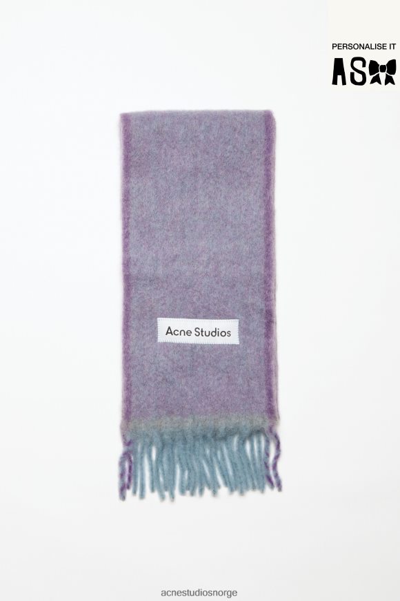 Acne Studios ull mohair skjerf - smalt N2PP4F713 tilbehør lavendel lilla