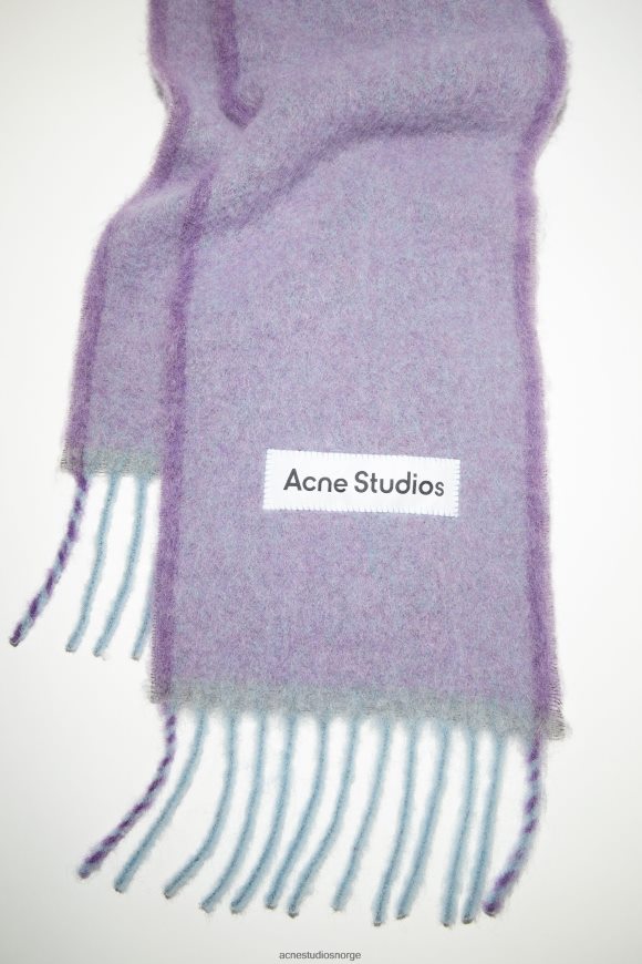 Acne Studios ull mohair skjerf - smalt N2PP4F713 tilbehør lavendel lilla