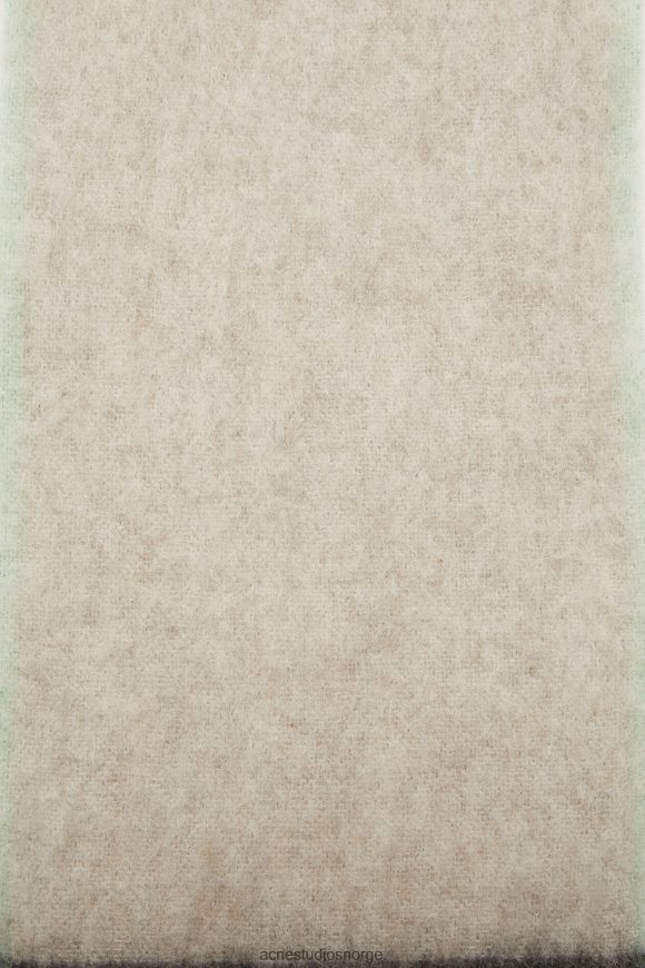 Acne Studios ull mohair skjerf - smalt N2PP4F788 tilbehør beige/grå