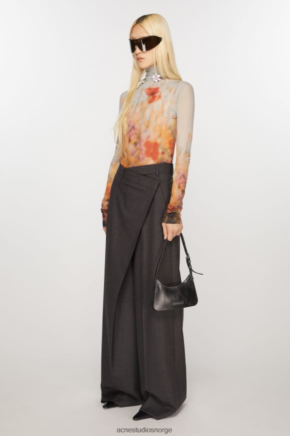 Acne Studios platt mikro skulderveske N2PP4F465 tilbehør svart