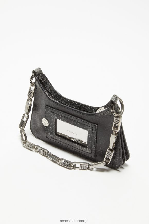 Acne Studios platt mikro skulderveske N2PP4F470 tilbehør svart