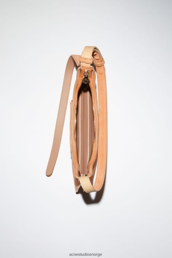 Acne Studios platt mini skulderveske N2PP4F797 tilbehør aprikosappelsin