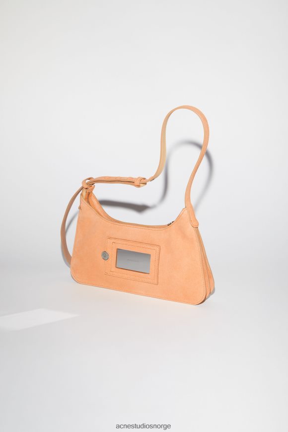 Acne Studios platt mini skulderveske N2PP4F797 tilbehør aprikosappelsin