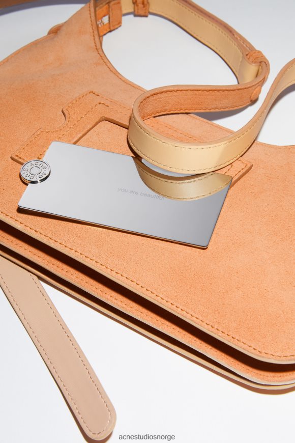 Acne Studios platt mini skulderveske N2PP4F797 tilbehør aprikosappelsin