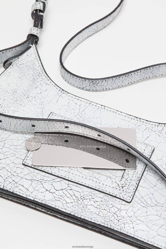 Acne Studios platt mini skulderveske N2PP4F824 tilbehør hvit