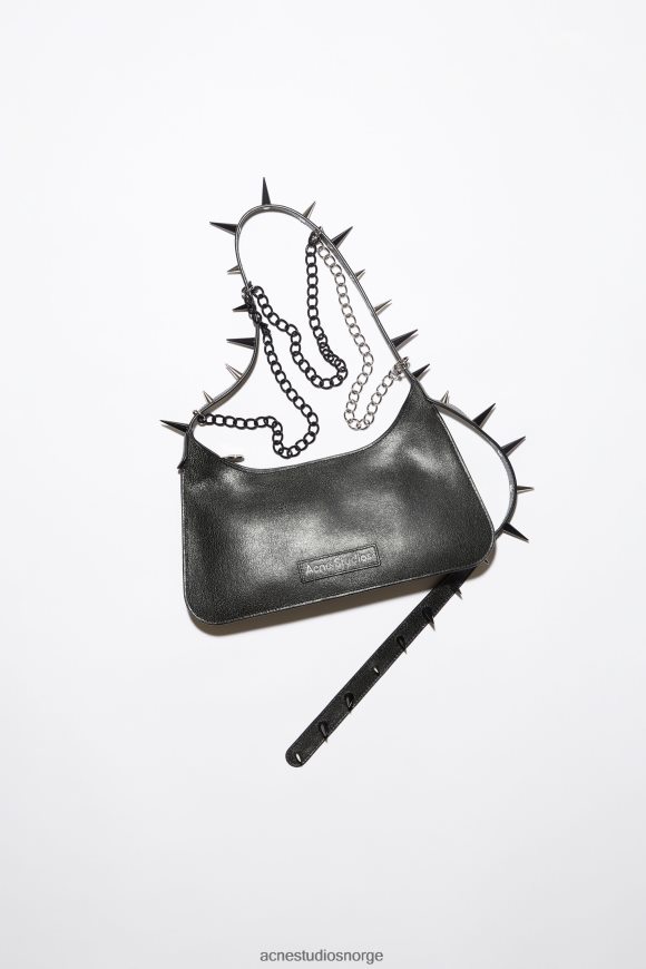 Acne Studios platt spike mini skulderveske N2PP4F489 tilbehør svart