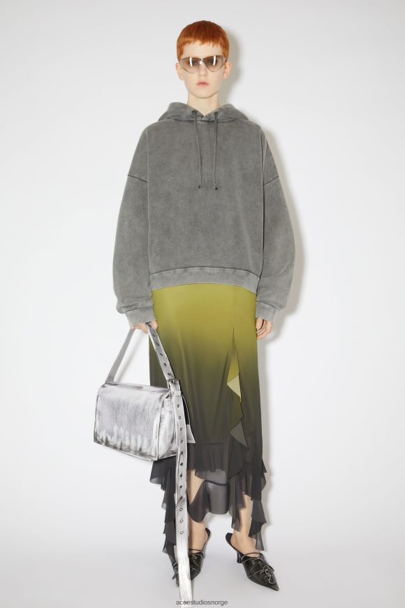 Acne Studios skinn skulderveske runway show N2PP4F681 tilbehør sølv