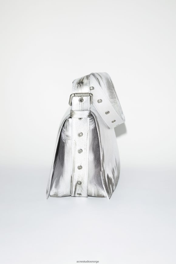 Acne Studios skinn skulderveske runway show N2PP4F681 tilbehør sølv