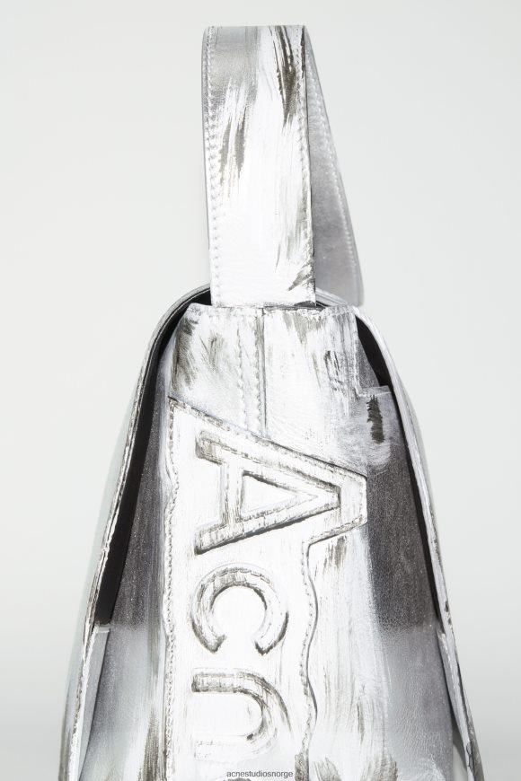 Acne Studios skinn skulderveske runway show N2PP4F681 tilbehør sølv