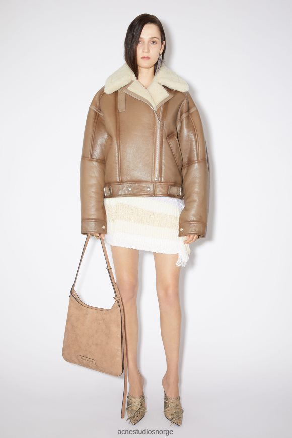 Acne Studios tallerken skulderveske N2PP4F669 tilbehør mørk beige