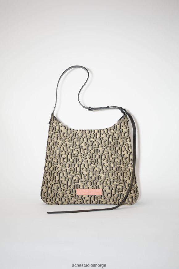 Acne Studios tallerken skulderveske N2PP4F796 tilbehør beige/svart