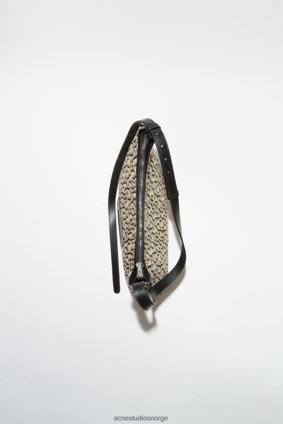 Acne Studios tallerken skulderveske N2PP4F796 tilbehør beige/svart