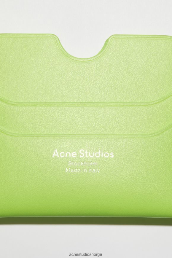 Acne Studios kortholder N2PP4F738 tilbehør lime grønn