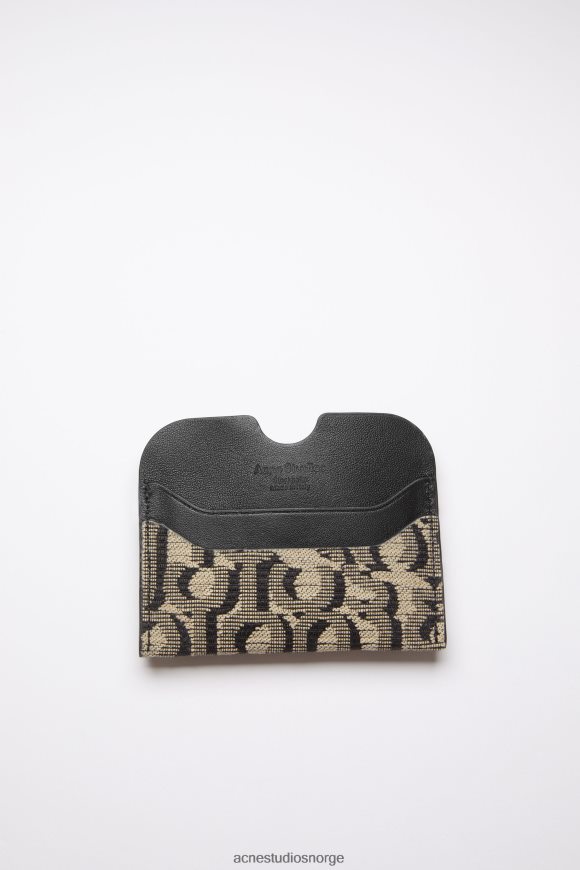 Acne Studios kortholder N2PP4F795 tilbehør beige/svart