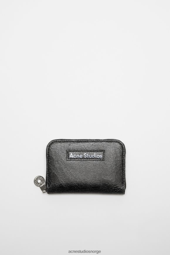 Acne Studios lommebok med glidelås i skinn N2PP4F466 tilbehør svart