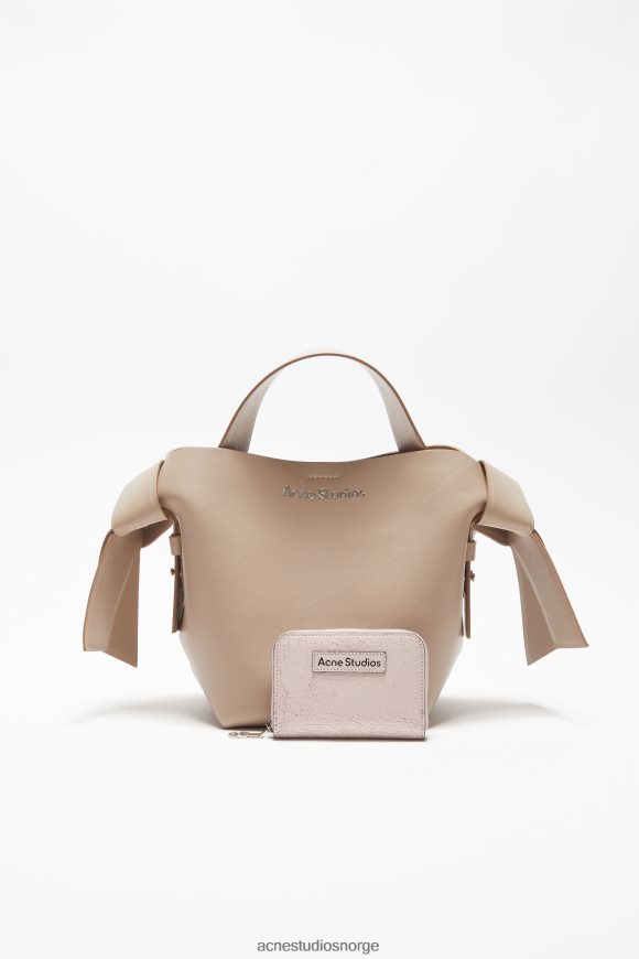 Acne Studios lommebok med glidelås i skinn N2PP4F839 tilbehør pastell rosa