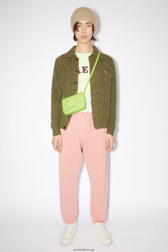 Acne Studios musubi mini crossbody-veske N2PP4F739 tilbehør lime grønn