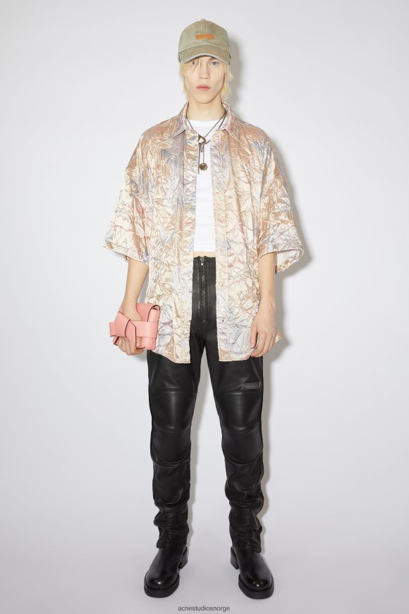 Acne Studios musubi mini crossbody-veske N2PP4F865 tilbehør lakserosa