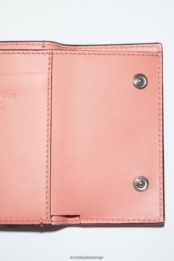 Acne Studios sammenfoldet lommebok N2PP4F863 tilbehør lakserosa