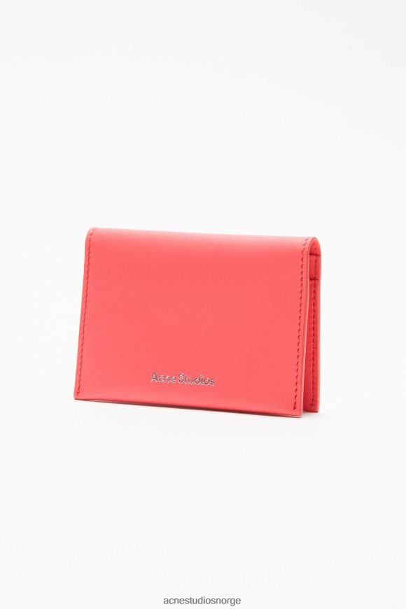 Acne Studios sammenfoldet lommebok i skinn N2PP4F803 tilbehør elektrisk rosa