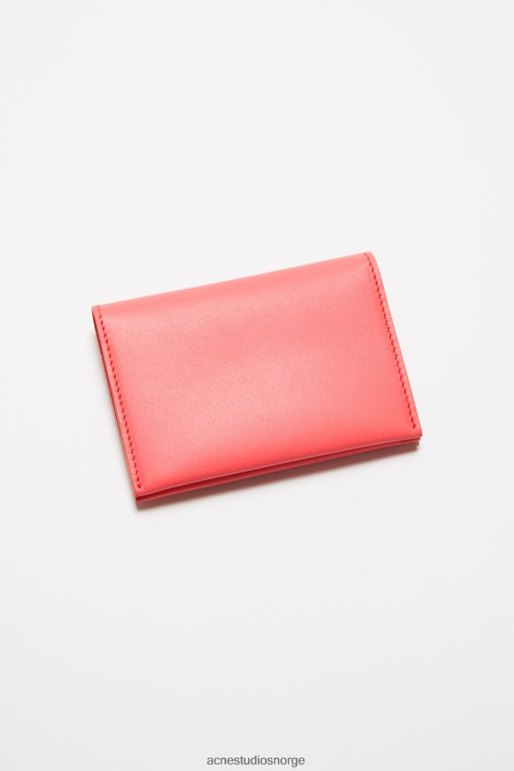 Acne Studios sammenfoldet lommebok i skinn N2PP4F803 tilbehør elektrisk rosa