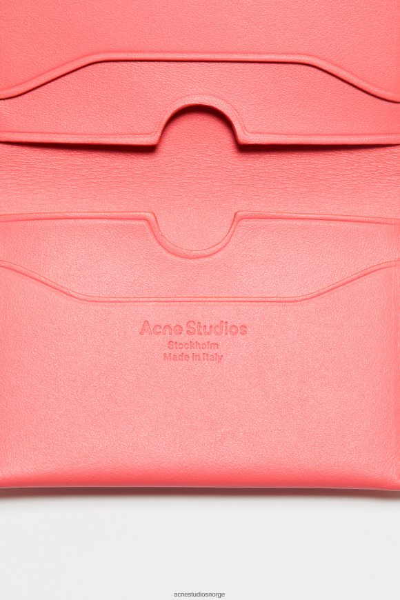 Acne Studios sammenfoldet lommebok i skinn N2PP4F803 tilbehør elektrisk rosa